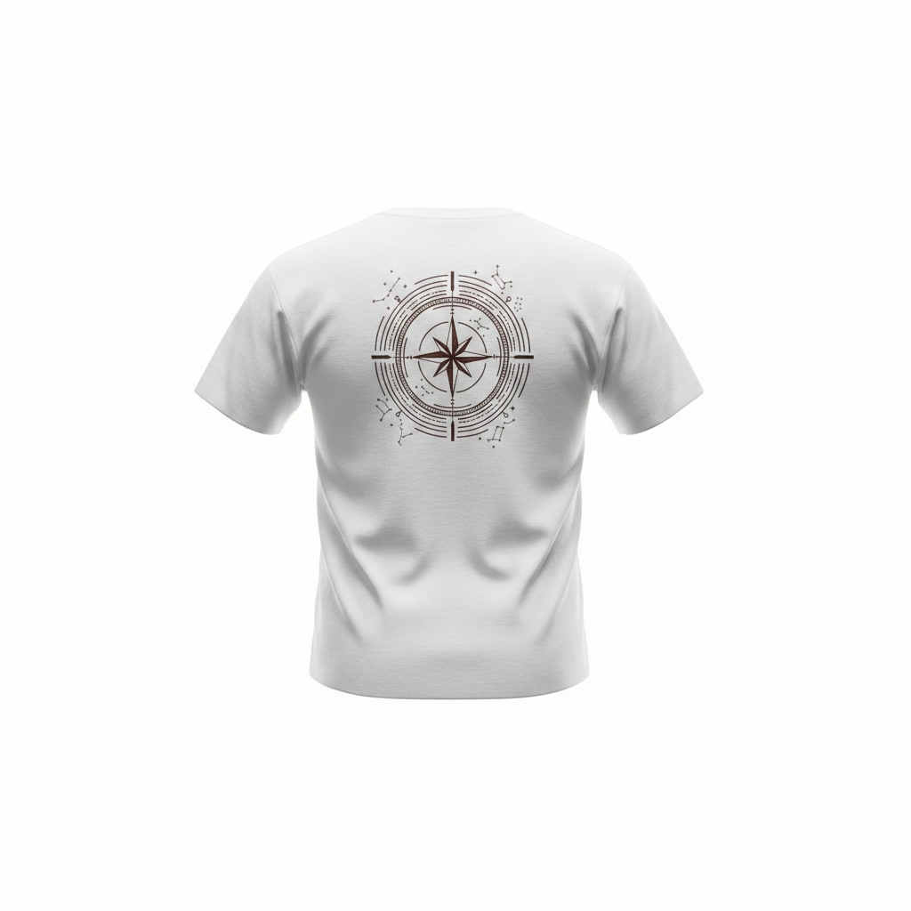 White UZZI Compass Tee